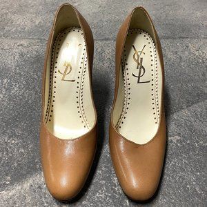 Ysl Saint Laurent Tan Camel Nude Pumps Heels, Siz… - image 1